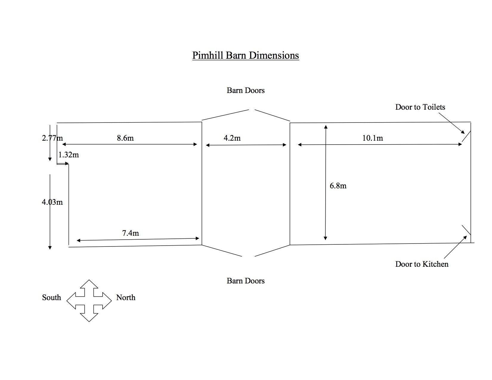 Barn Dimensions - Pimhill Barn